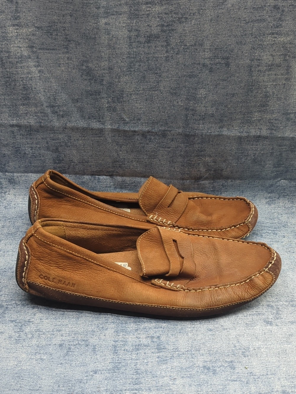Cole Haan Men's Tan Leather Penny Loafers